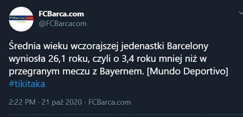 Tak zmieniła się ŚREDNIA WIEKU Barcy od 2-8 z Bayernem!
